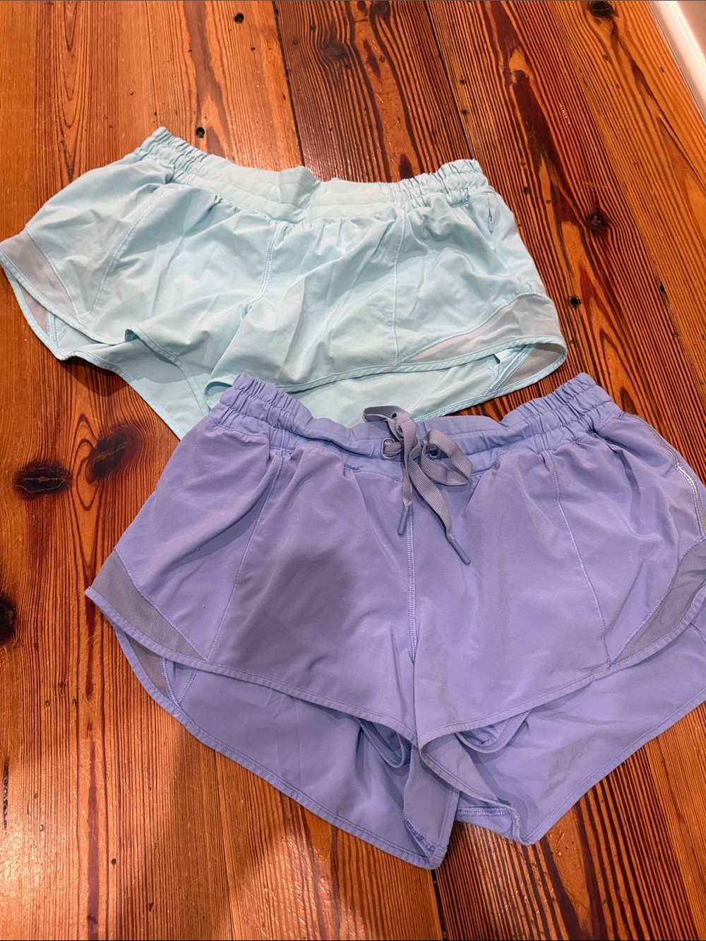 lululemon athletica Light Blue & Lavender Women's Athletic Shorts Duo